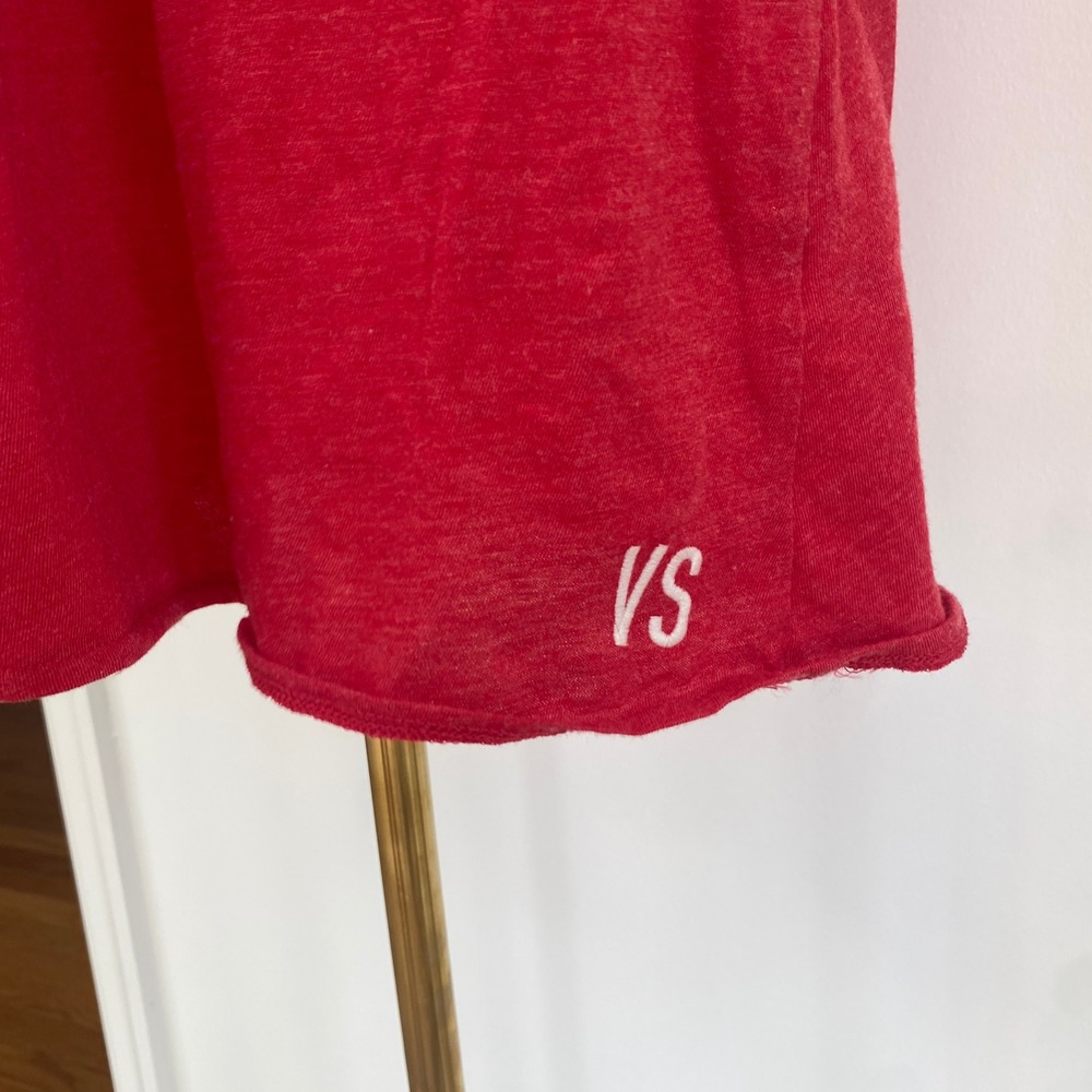 Victoria's Secret Red White Trim Cami Mini Dress Loungewear Coquette M - Picture 3 of 12
